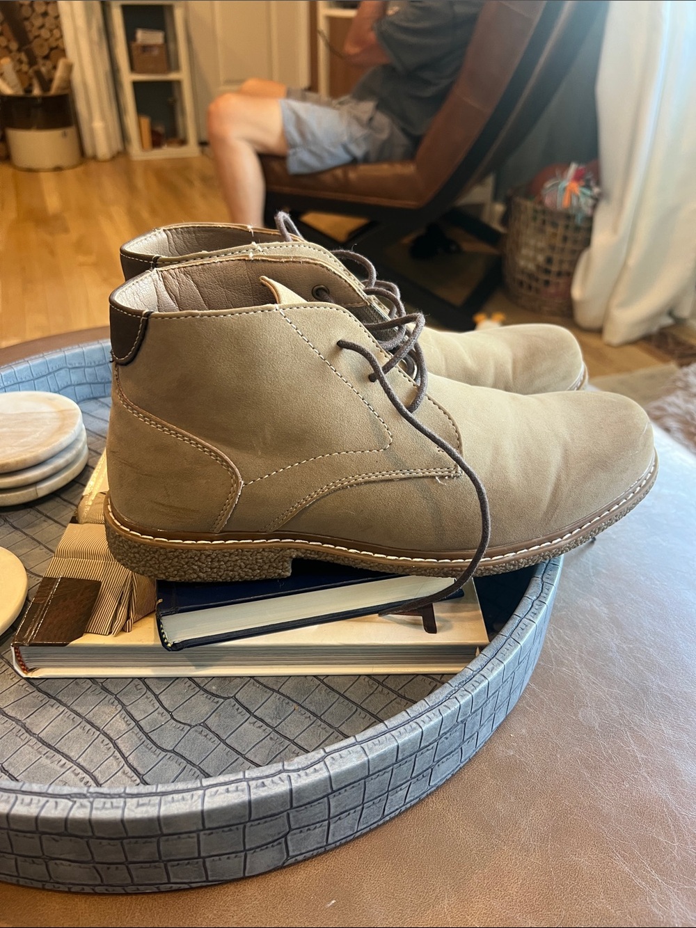 Sonoma Taupe Chukka Boots for Men